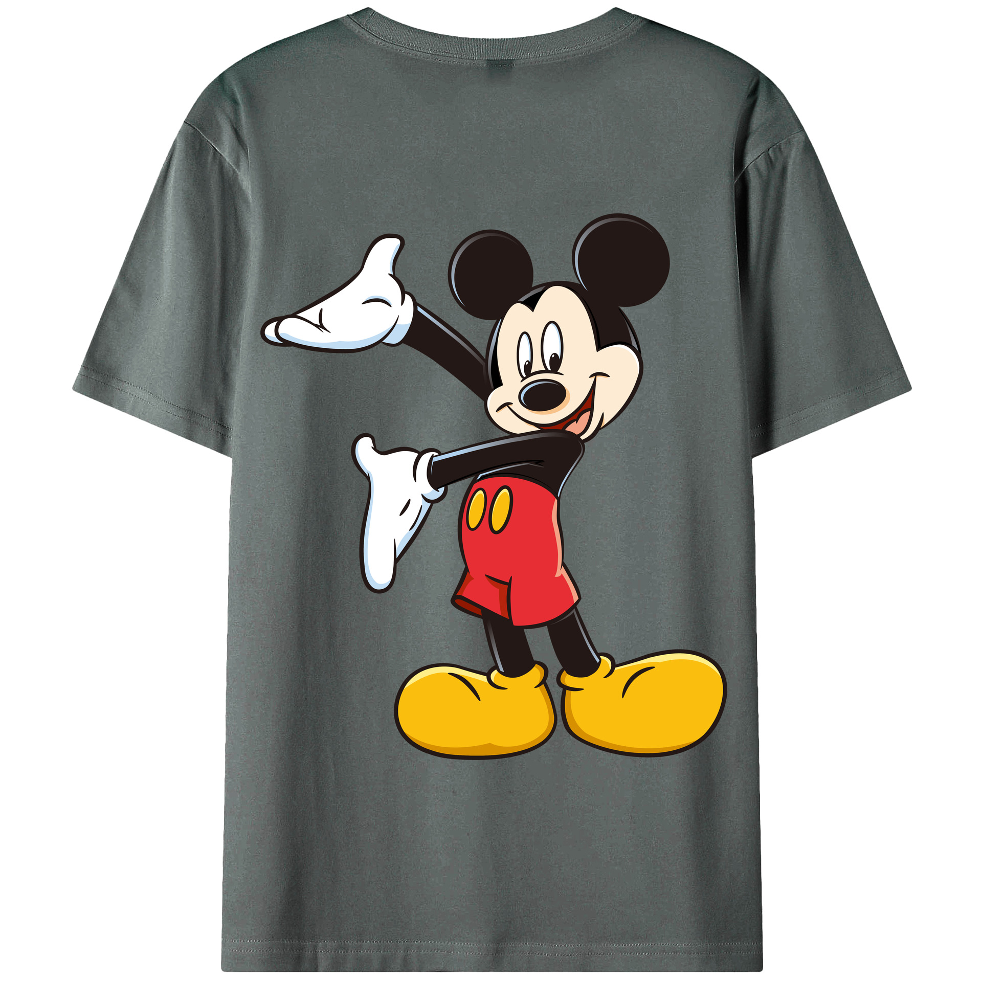 （画像用） ミッキーマウス Mickey Mouse 綿100％半袖Tシャツ（背面プリント）